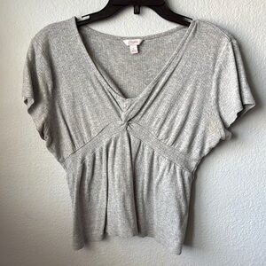 Gray Babydoll Women's Top